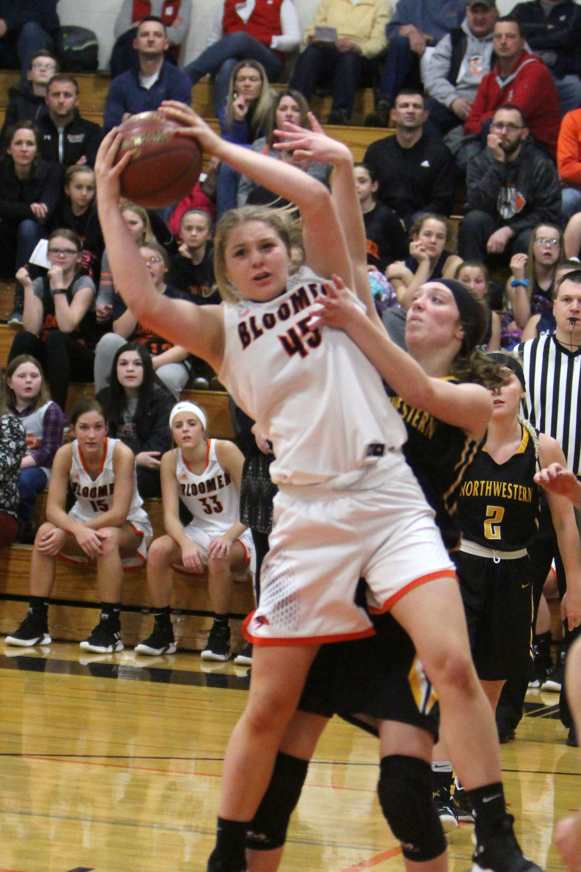 Northwestern at Bloomer girls basketball 2-1-19